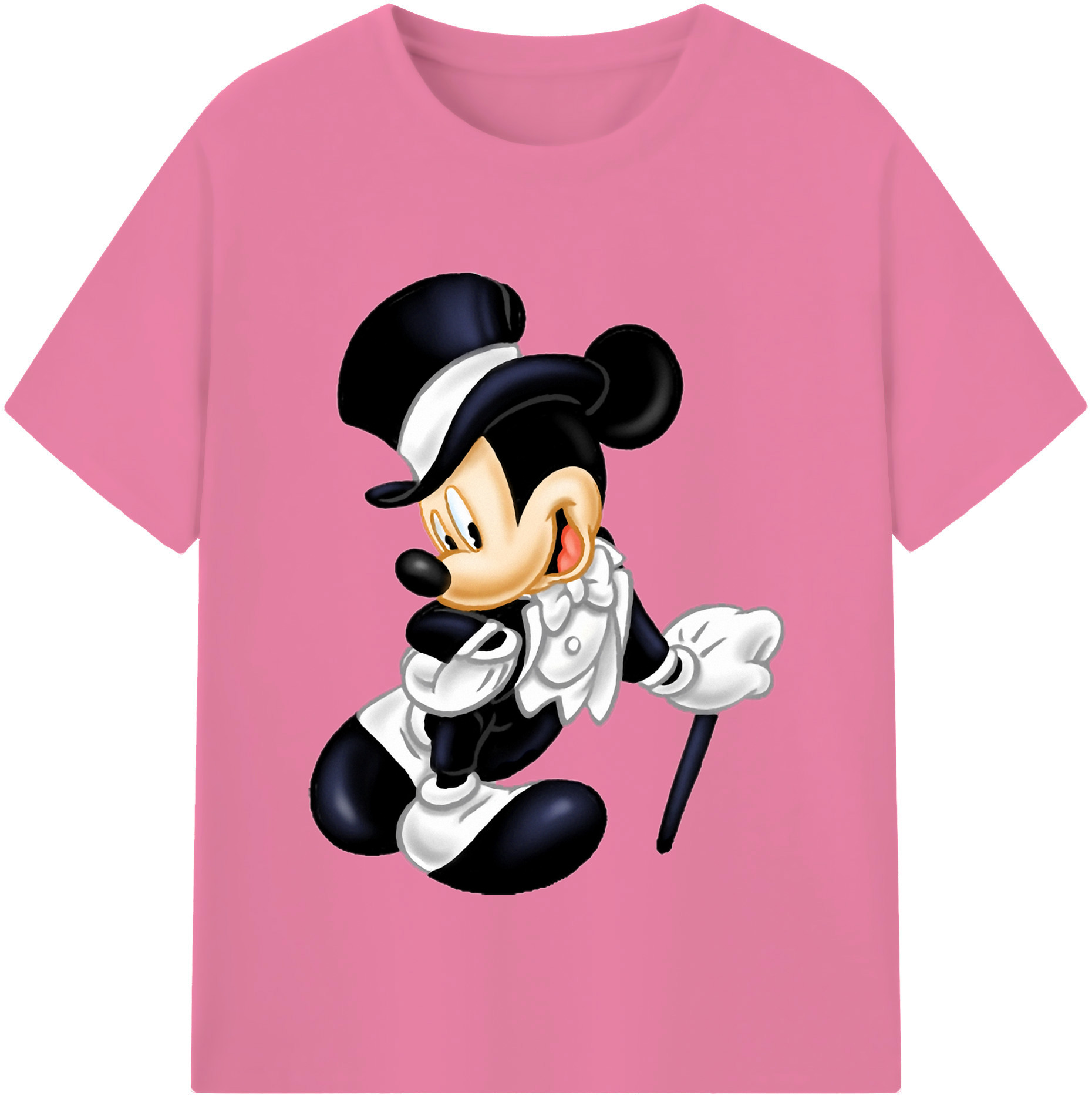 （画像用） ミッキーマウス Mickey Mouse 綿100％半袖Tシャツ（フロントプリント）